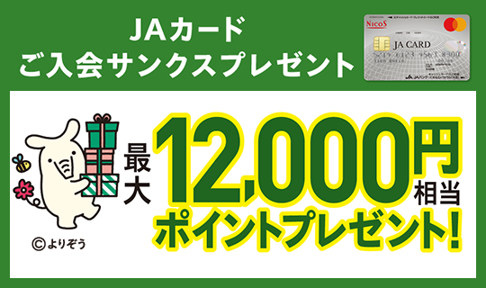 最大12,000円相当のポイントプレゼント